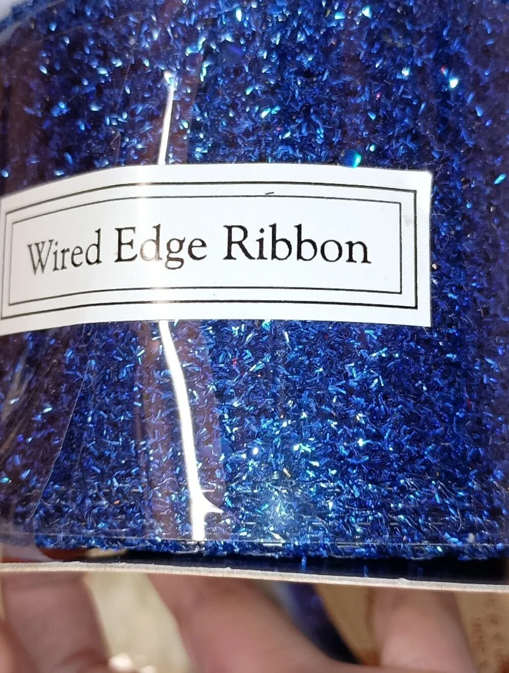 Wired Edge Ribbon – Shimmering Blue Gift Wrap Accent